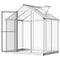Outsunny Walk-in Garden Greenhouse 4' x 6.2' x 6.4' Polycarbonate Panels Plants Flower Growth Shed
