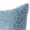 Steel Blue Cushion Cover – Shiny Blue Graphic Pattern, Hand-made in CanadaX