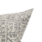 Charcoal Pattern Cushion Cover – Grey Graphic Woven Design, Knife Edge Construction, White Zipper with Silver Teeth, Hand-Made in Canada