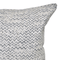 Bone Cushion Cover – 100% Polyester, Knife Edge, Visible Grey Zipper with Silver Teeth, Hand-Made in Canada, White & Grey Zig Zag Pattern