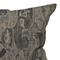 Bronze Cushion Cover – 100% Polyester, Knife Edge, Visible Grey Zipper with Silver Teeth, Hand-Made in Canada, Grey & Brown Tree Bark Pattern