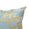 Atmosphere Floral Cushion Cover – 64% Cotton & 36% Polyester, Knife Edge, Hidden Zipper, Hand-Made in Canada, Powder Blue & Golden-Brown Floral