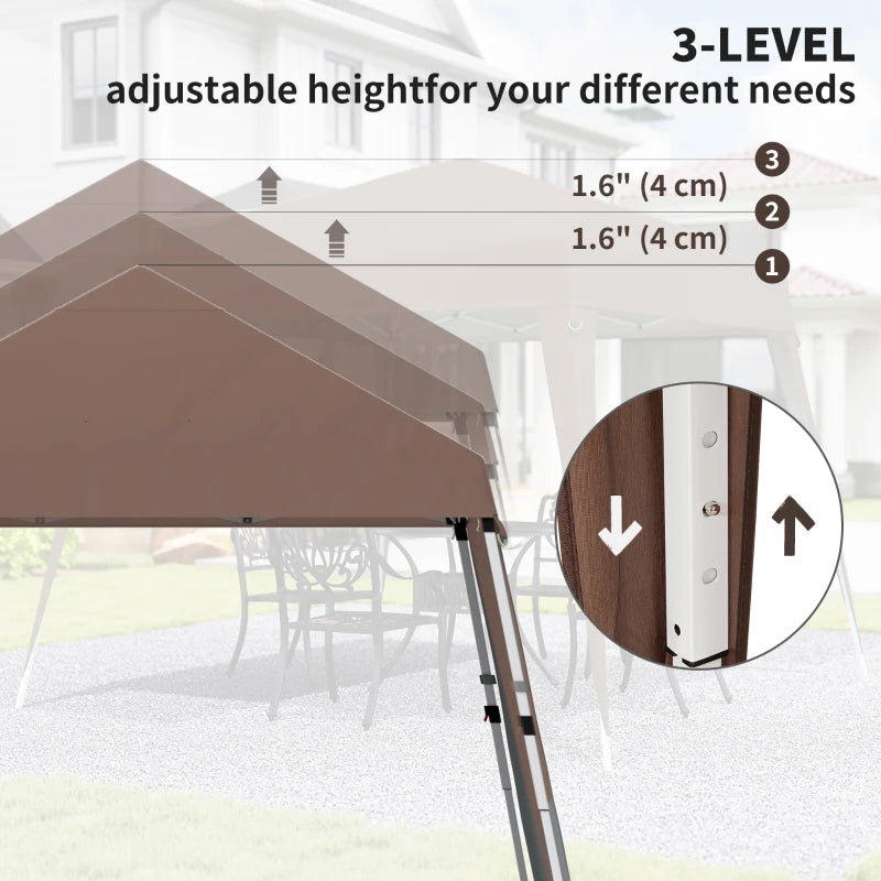 8' x 8' Pop Up Canopy, Outdoor Folding Tent, Portable Party Tent with Carrying Bag for Camping, Party, Picnic, Coffee