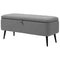 HOMCOM Linen Upholstered Ottoman: 40