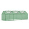Portable Mini Tunnel Greenhouse Garden Planting Warm House with 3 Windows, 71