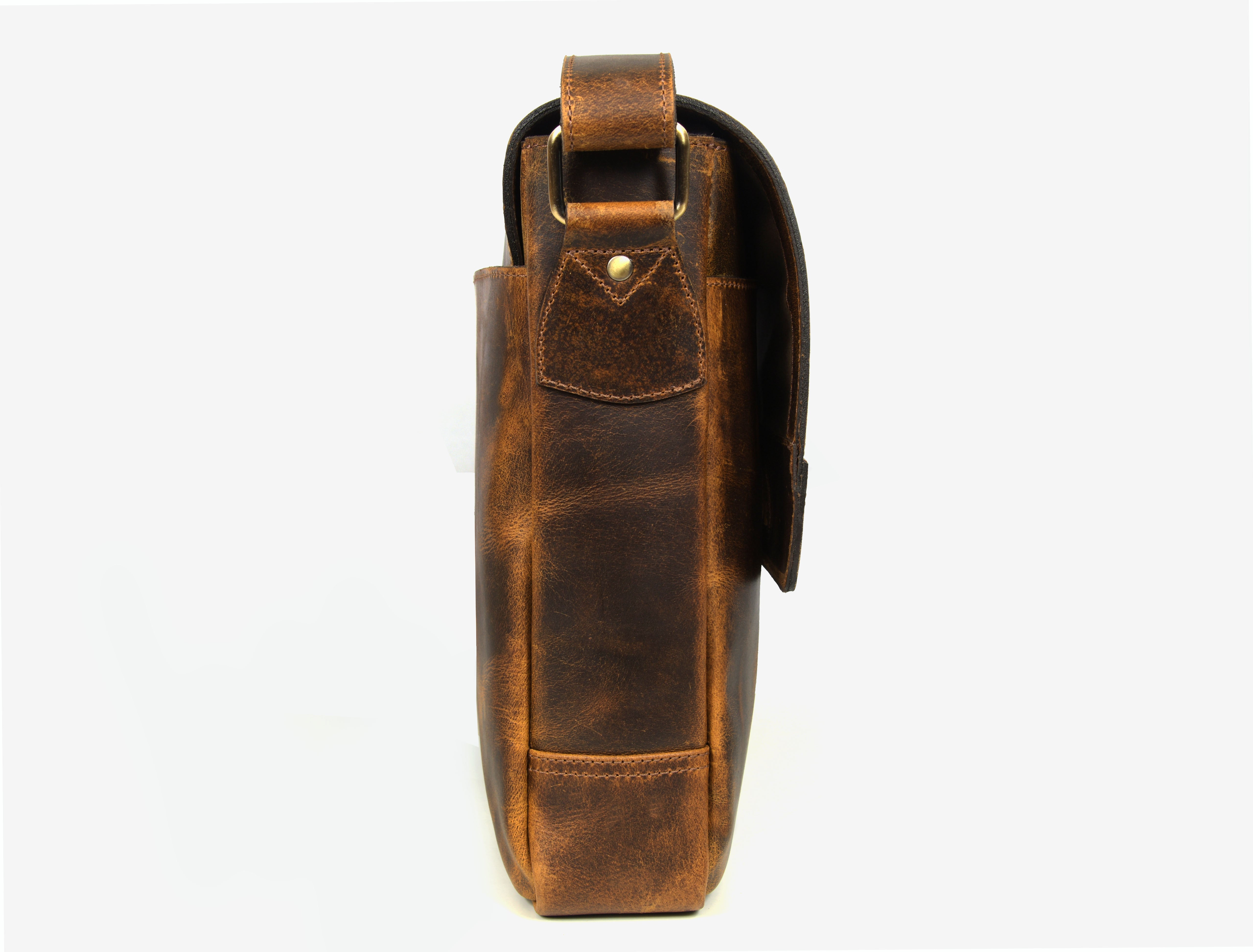 Husdon Leather Messenger Bag - Saddleback