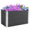 Outsunny 3'x2'x2' Raised Wood/Plastic Planter: Garden Bed for Flowers, Veggies & Herbs in Grey