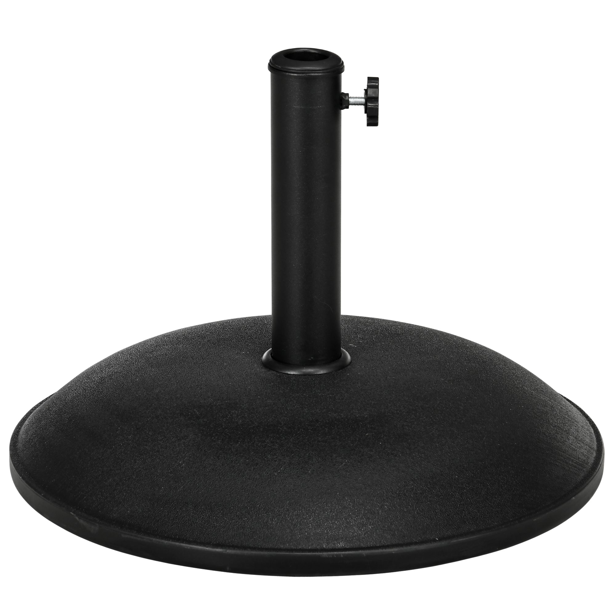 Outsunny Concrete Umbrella Base: 44 lbs 18" Round Heavy Duty Weather-Resistant Stand for Patio, Grey 