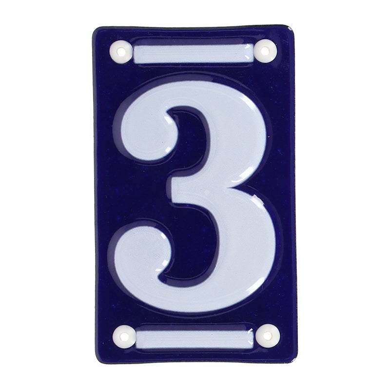 Enamel House Number 3 