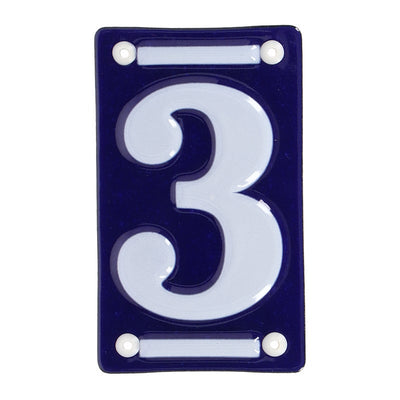 Enamel House Number 3 
