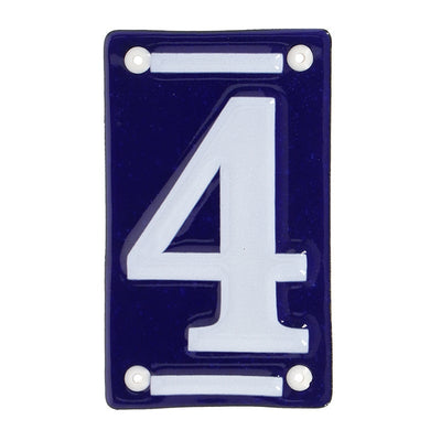 Enamel House Number 4 