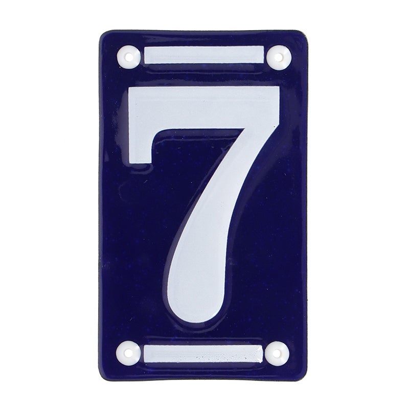 Enamel House Number 7 