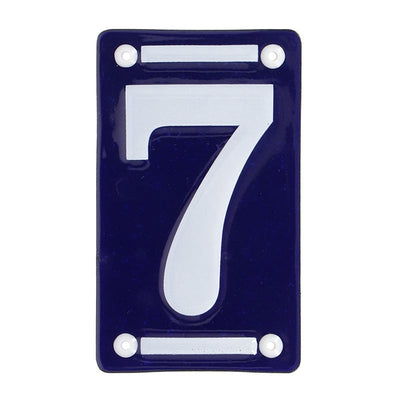 Enamel House Number 7 