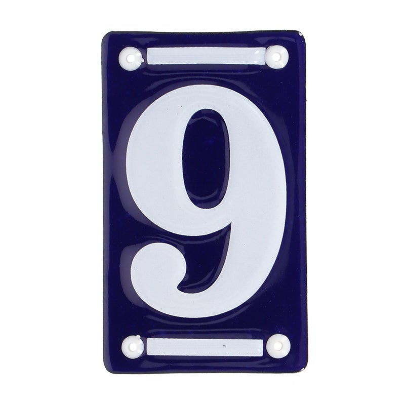 Enamel House Number 9 