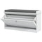 HOMCOM Entryway Shoe Bench with Storage Flip Drawer Adjustable Shelf for 8 Pairs Cushioned Hallway Bench White