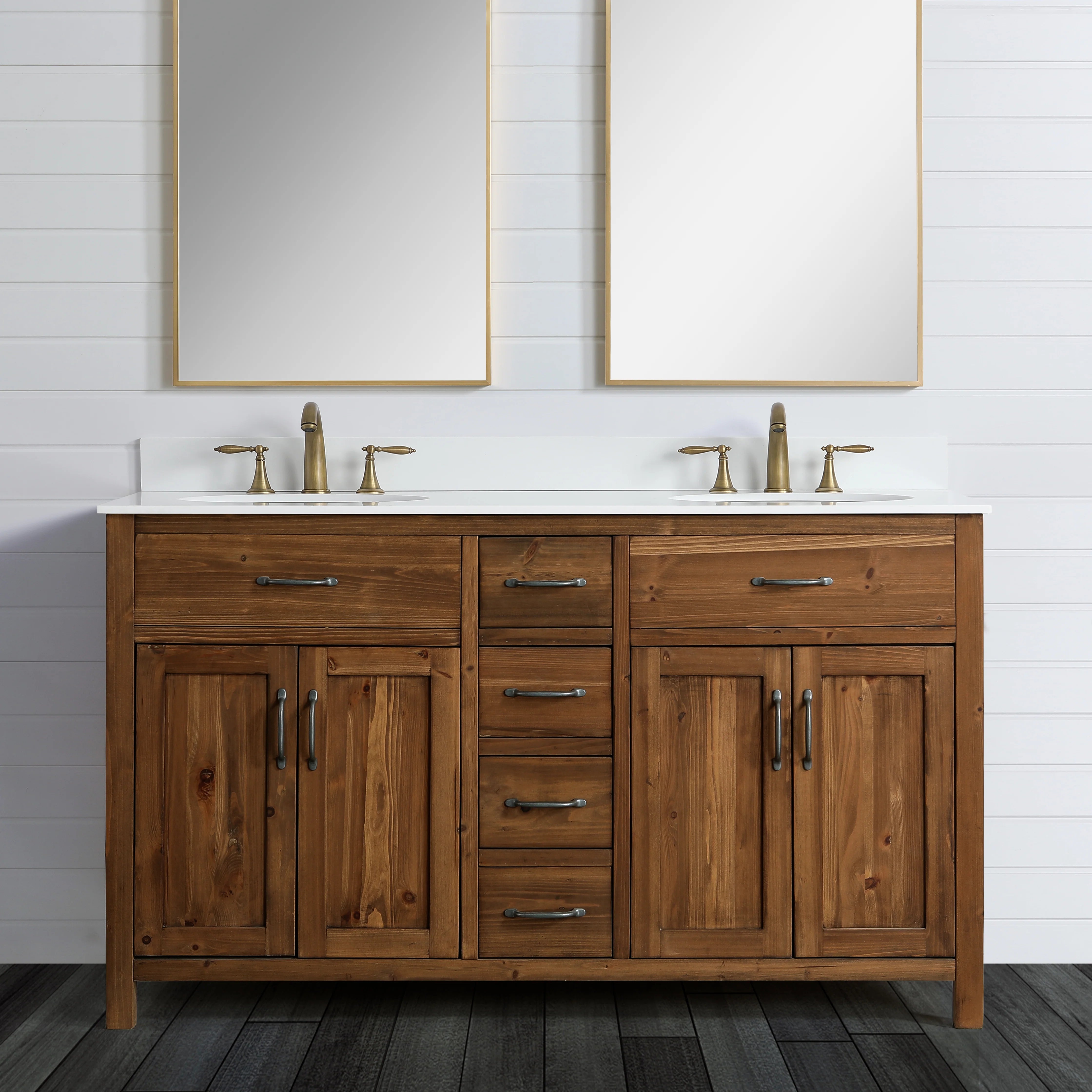 Bryson 60" Vanity Base Only in Walnut