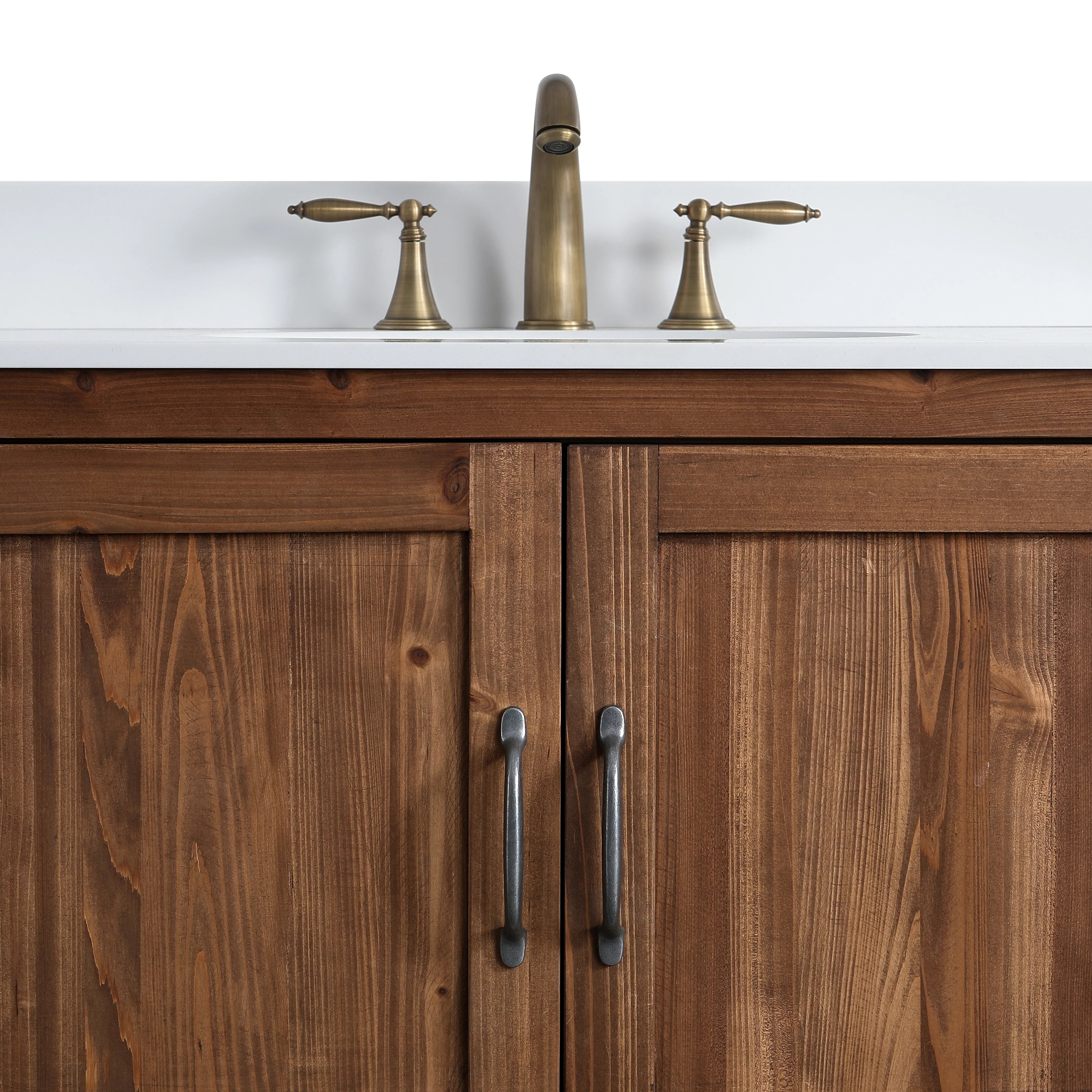 Austin 72" Vanity Base Built With Reclaimed Wood in Walnut Finish