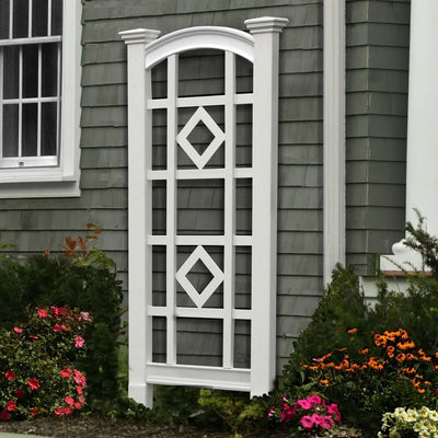 59-inch Outdoor Weather Resistant White Vinyl Garden Trellis - Free Shipping 