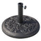 Outsunny Patio Umbrella Base 18” Round Outdoor Decorative Cast Stone Resin Parasol Stand Market Garden Umbrella Holder Bronze