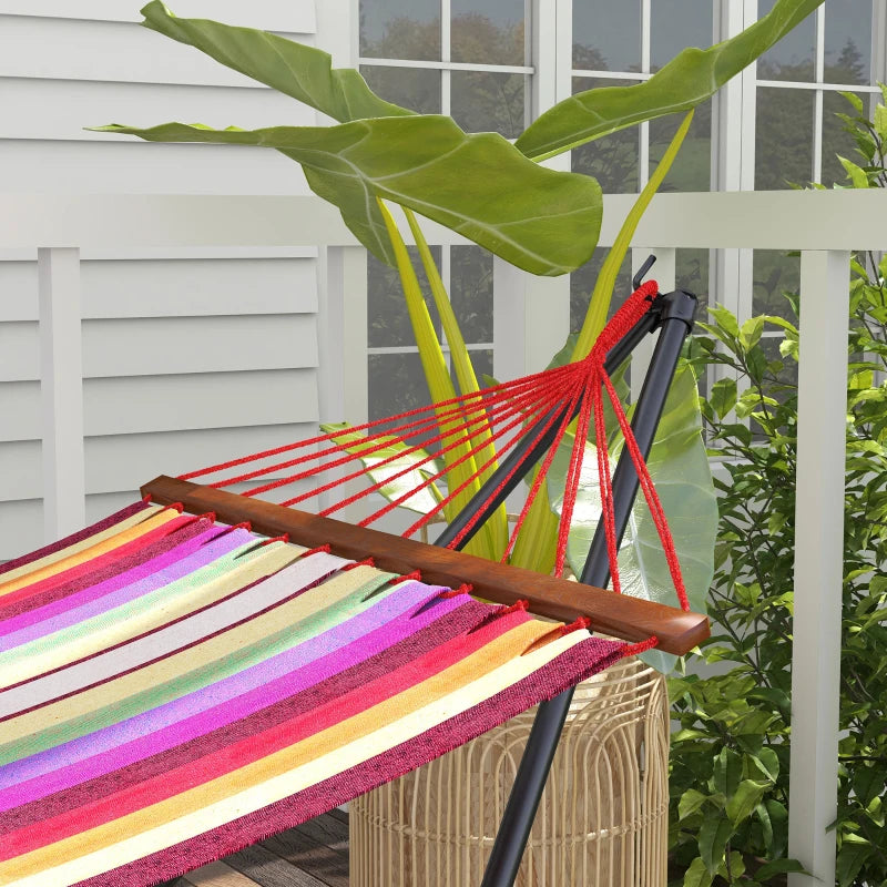 Foldable Hammock Stand, Portable 2 in 1 Hammock Chair Stand Only with Carry Bag, Load Capacity 120, for Patio, Black