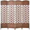 HOMCOM Geometric Allure Room Divider: 4-Panel Diamond Weave Folding Indoor Privacy Screen, Accent Style