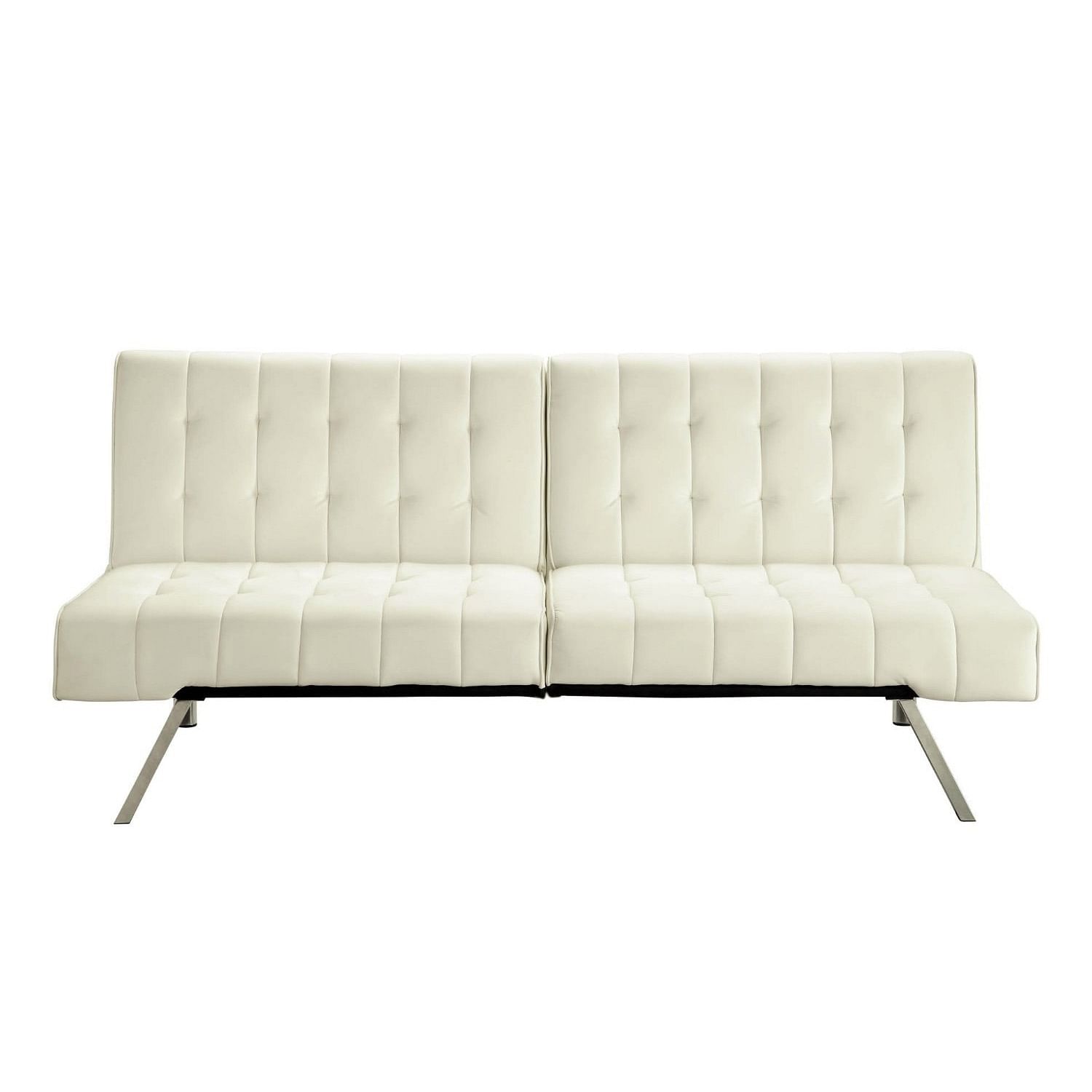 Splitback Multi-Position Futon Sofa Sleeper in Vanilla - Free Shipping 