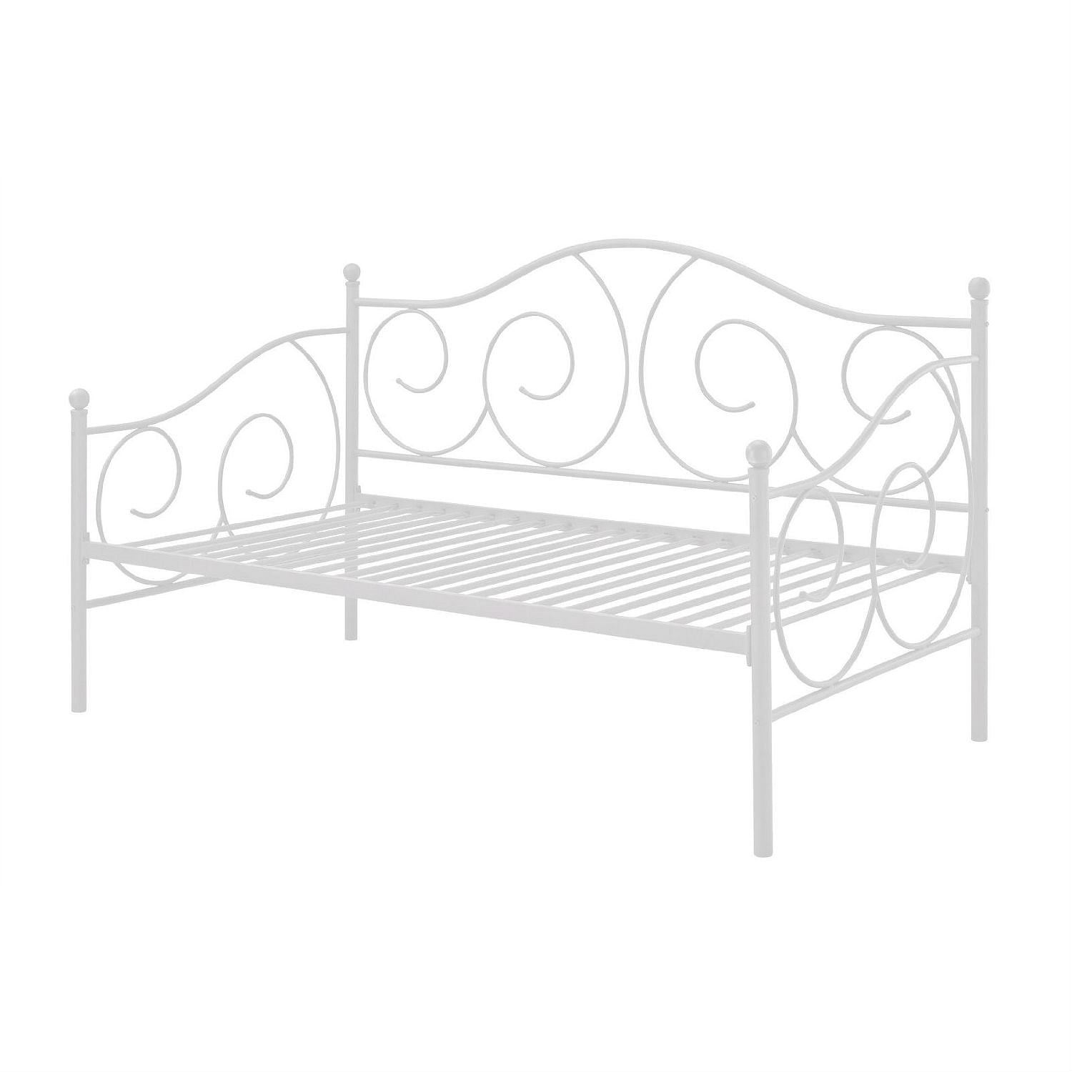 Twin size White Metal Day Bed Frame - 400 lb Weight Limit - Free Shipping