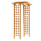 Outsunny 7.5ft Fir Wood Garden Arch Trellis Outdoor Walkway Round Pergola Style Arbor