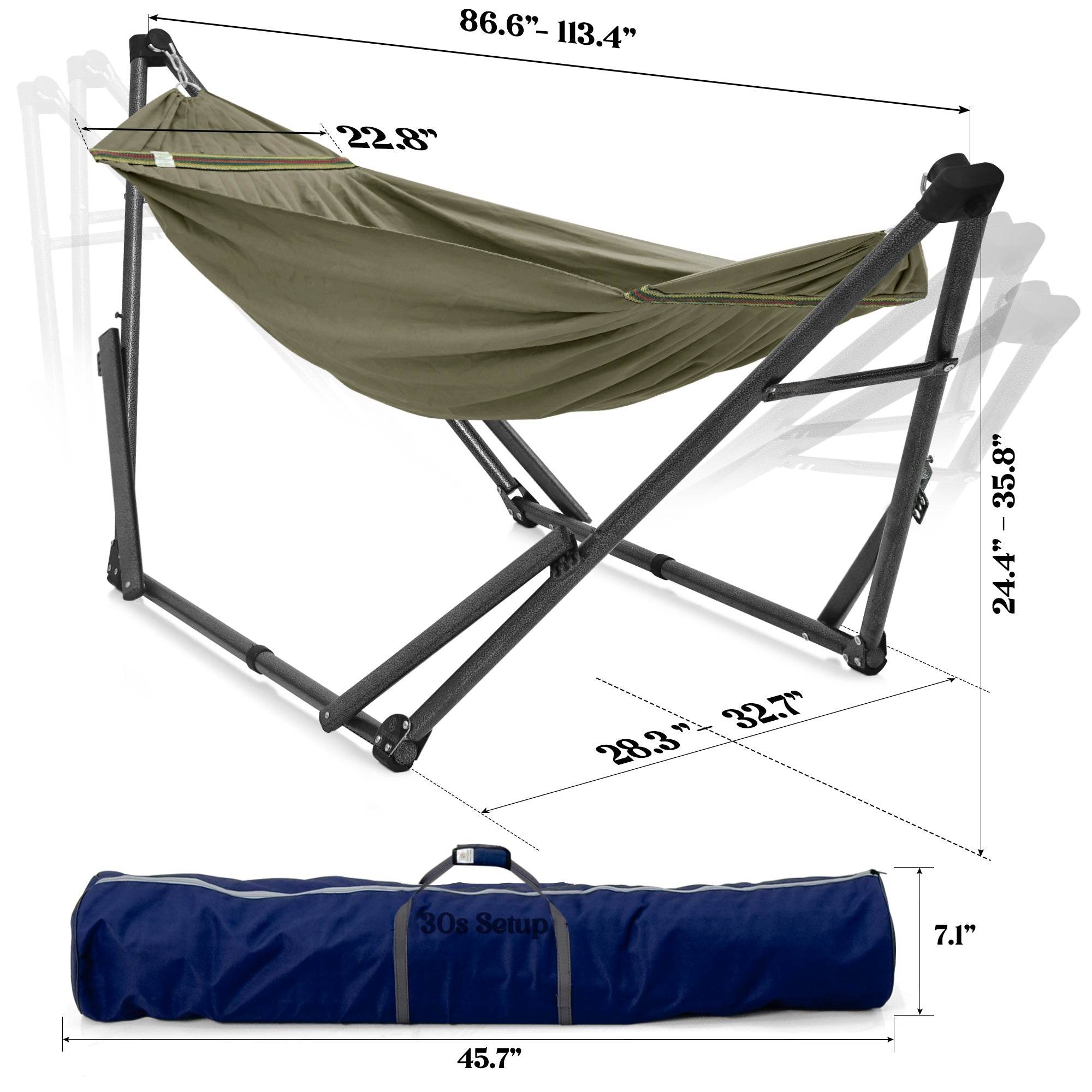Tranquillo Uniki Canvas Hammock Stand 