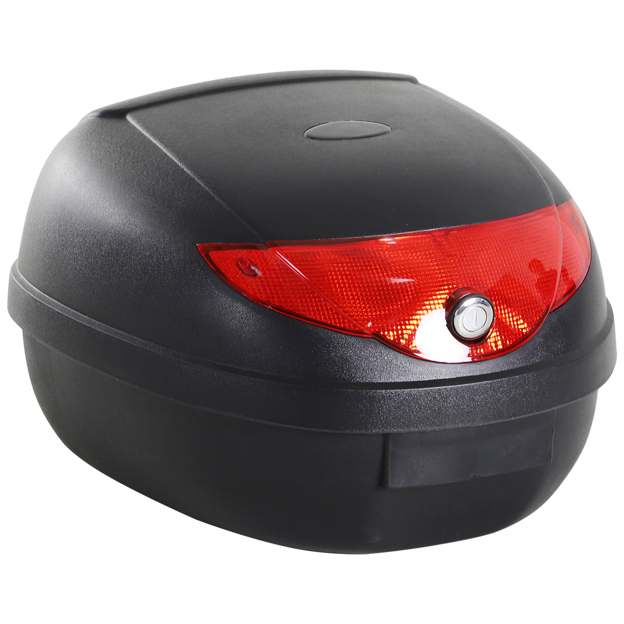 Homcom Motorcycle Box 24L Detachable Scooter Trunk Lockable Tour Tail Carrier Black 