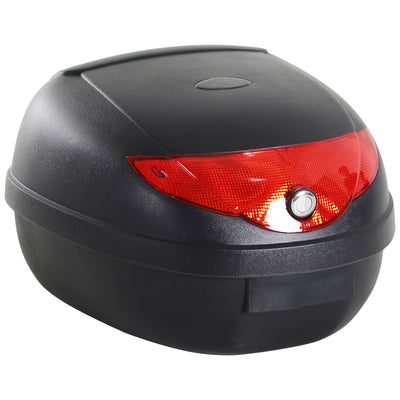 Homcom Motorcycle Box 24L Detachable Scooter Trunk Lockable Tour Tail Carrier Black 