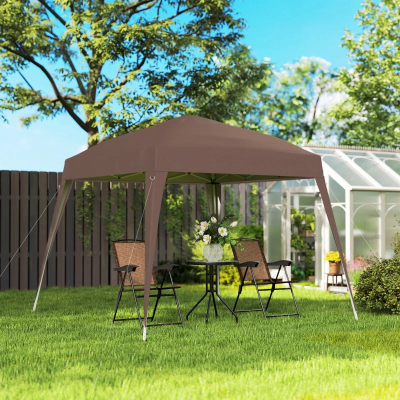 8' x 8' Pop Up Canopy, Outdoor Folding Tent, Portable Party Tent with Carrying Bag for Camping, Party, Picnic, Coffee