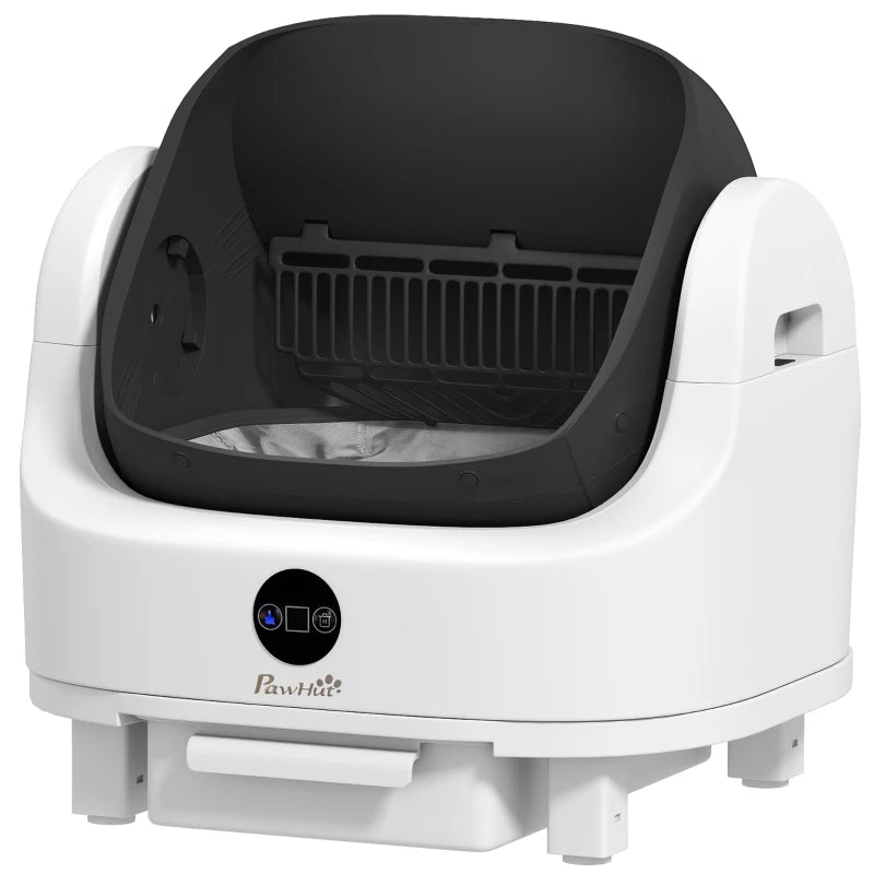 Open-Top Self Cleaning Cat Litter Box, Automatic Cat Litter Box with Integrated Safety Protection