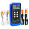 Digital 2-Channel K-Type Thermometer with 4 Thermocouples (-50°C to 1300°C / -58°F to 2372°F)