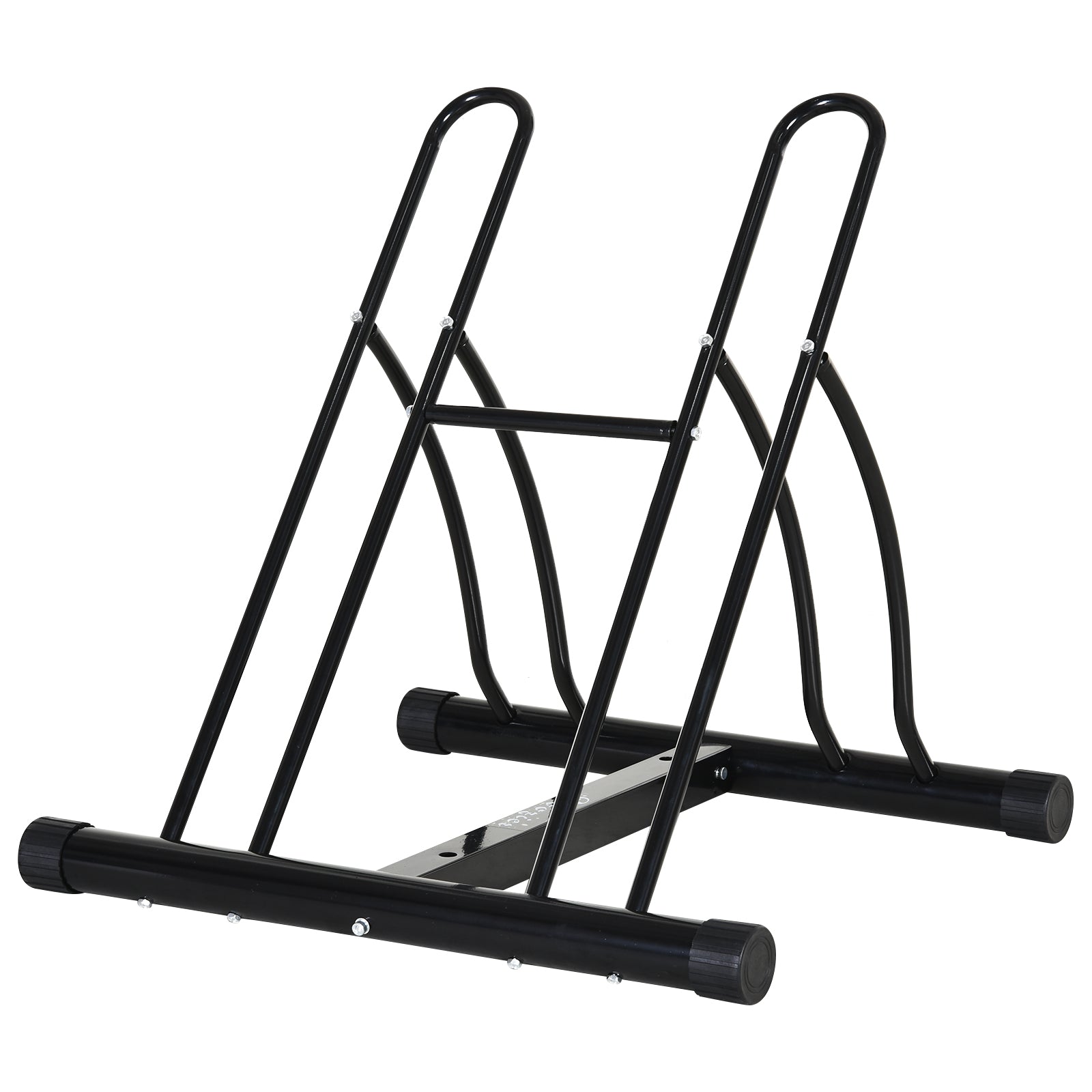 Soozier Cycle Parking Stand: 2-Slot Floor Parking Bicycle Rack, Garage Storage Indoor Outdoor 