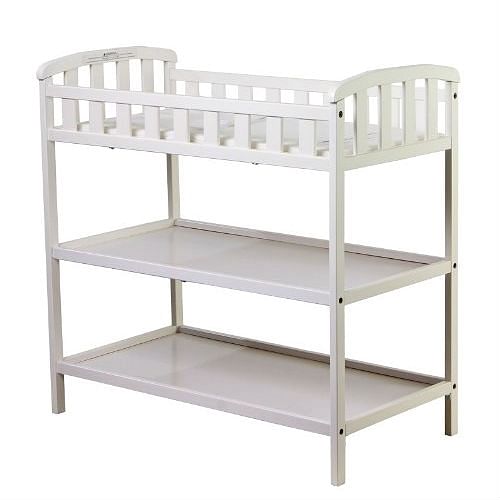 White Baby Diaper Changing Table with 1-inch Thick Changing Pad - Free Shipping