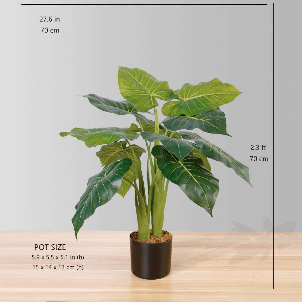 Dora Artificial Alocasia Potted Plant 28" 