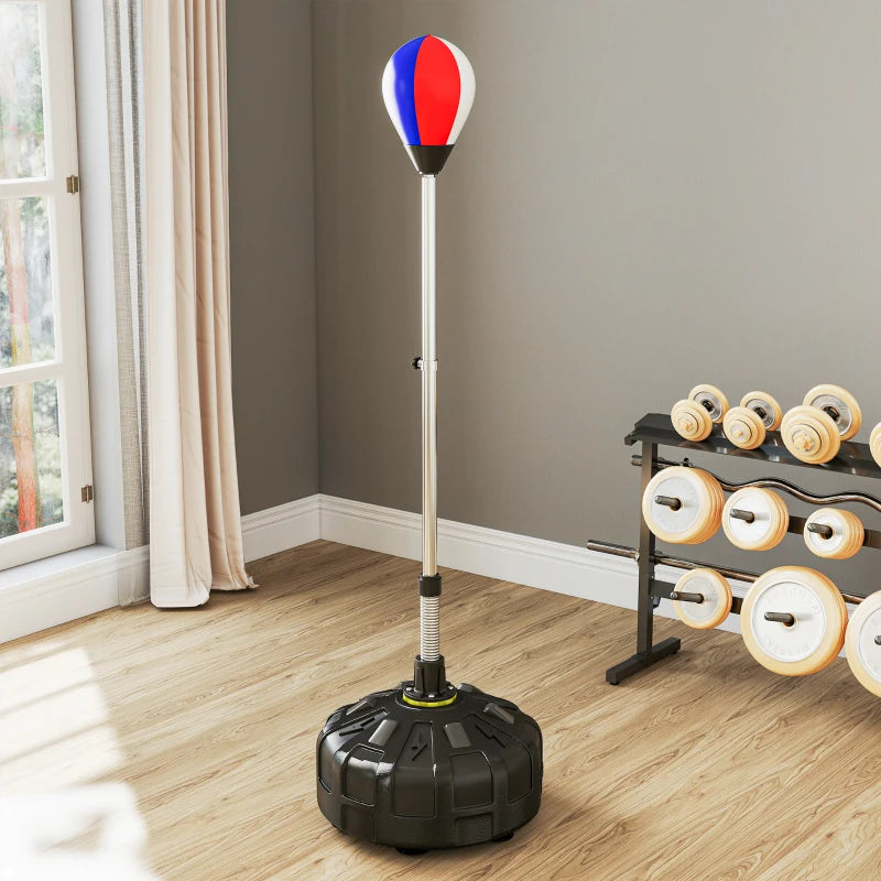Soozier Reflex Bag, Speed Bag with Stand, 57.9" -65" Height Adjustable, for Home Gym Boxing Training