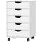 File Cabinet with 5 Drawer Wheels, 15.7