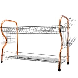 Better Chef 2-Tier 16 in. Chrome Plated Dish Rack in copper - Free Shipping 