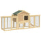 Wooden Chicken Coop, Outdoor Backyard Garden Large Rabbit Hutch with Nesting Box, Run, Ramp, Drawer