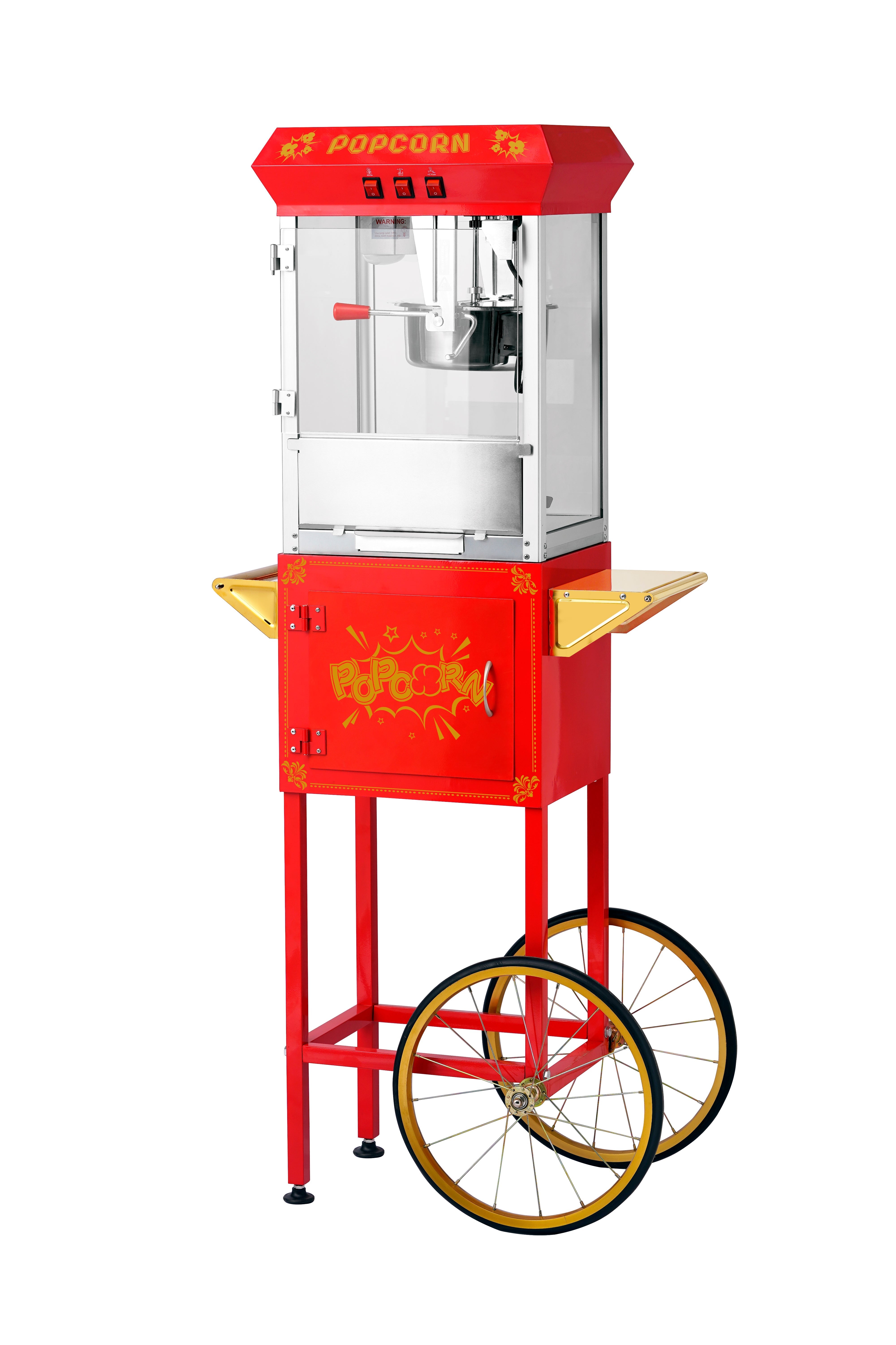 8oz Red Canadian Commercial Popcorn Machine with Stand 8oz 