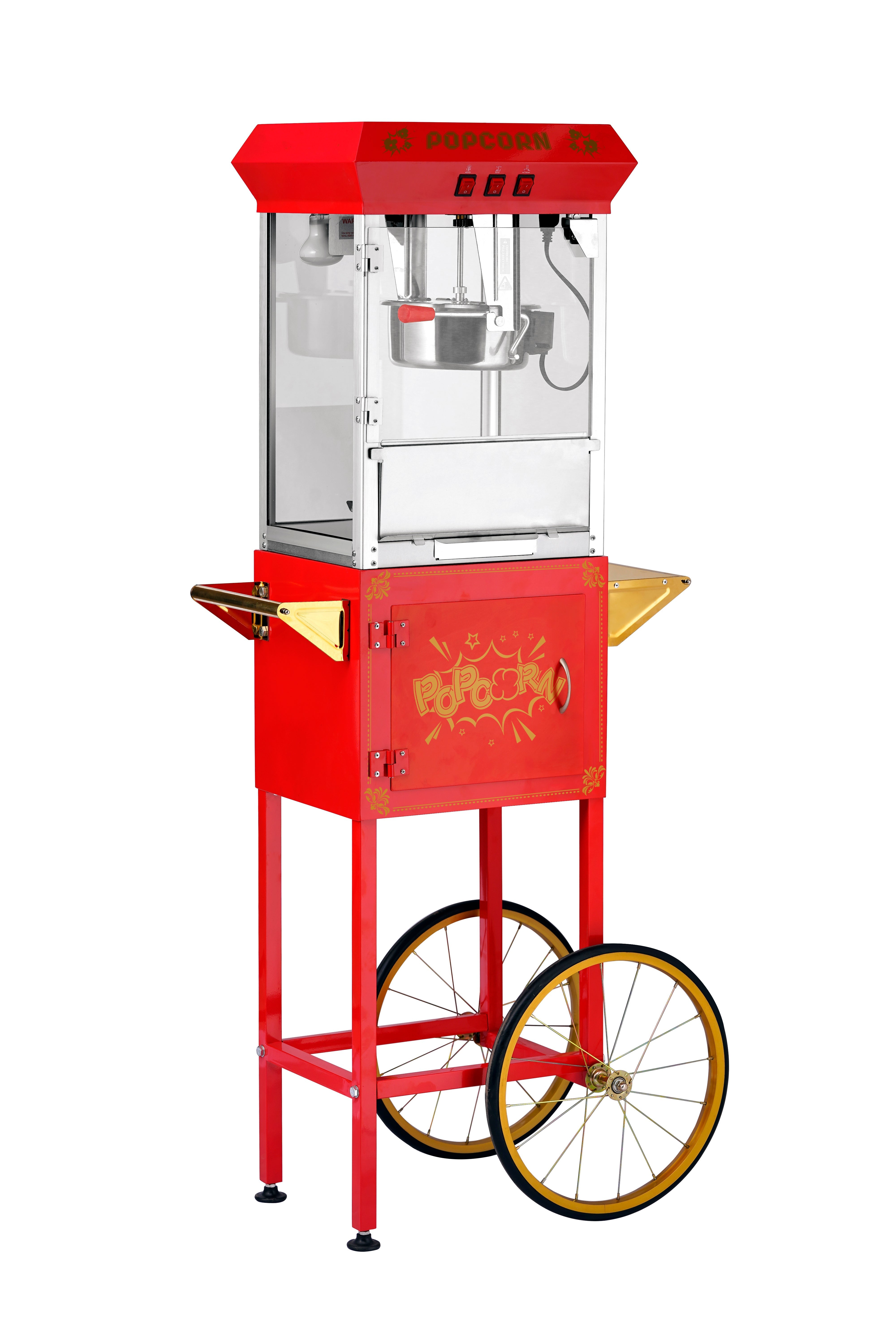 8oz Red Canadian Commercial Popcorn Machine with Stand 8oz 