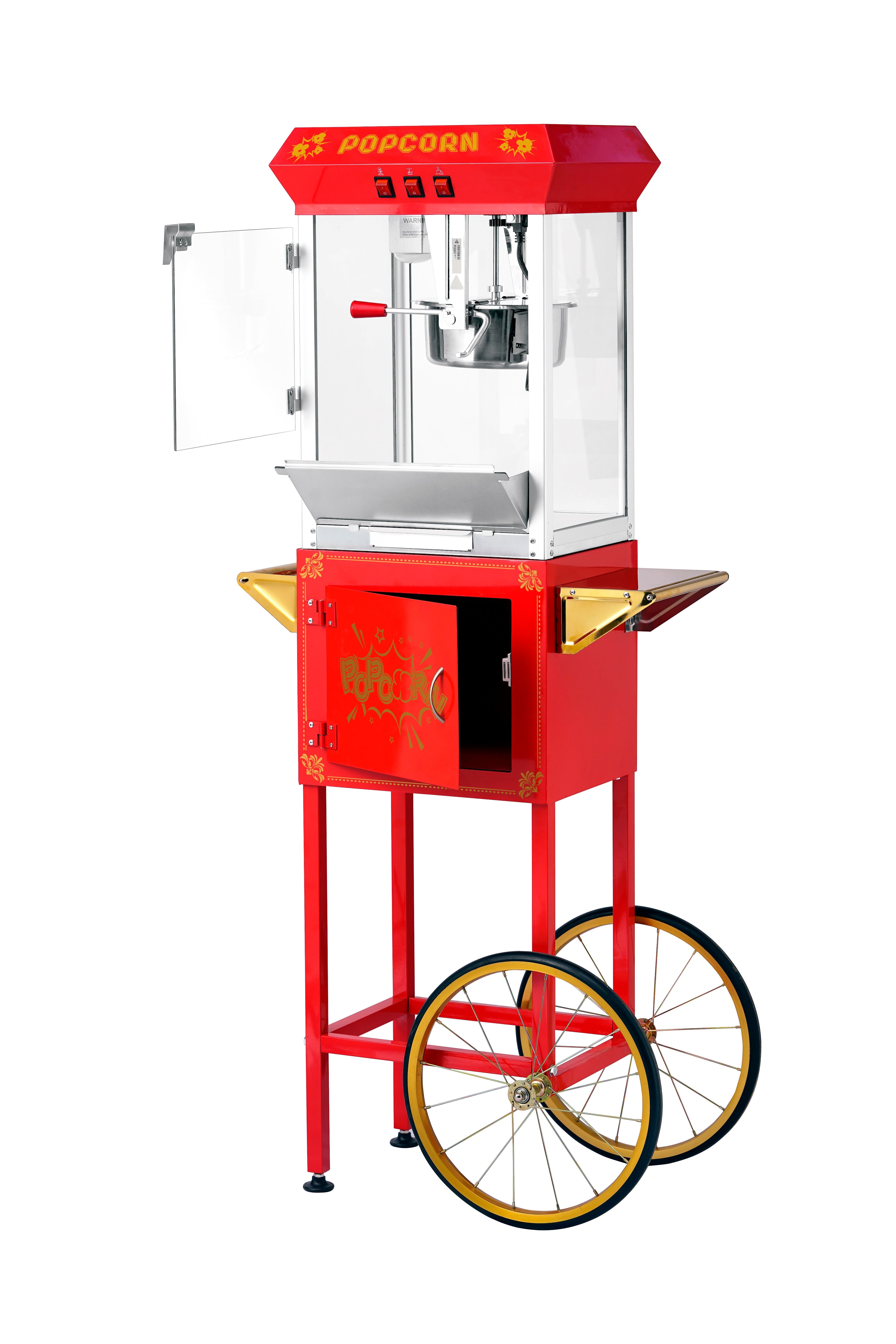 8oz Red Canadian Commercial Popcorn Machine with Stand 8oz 