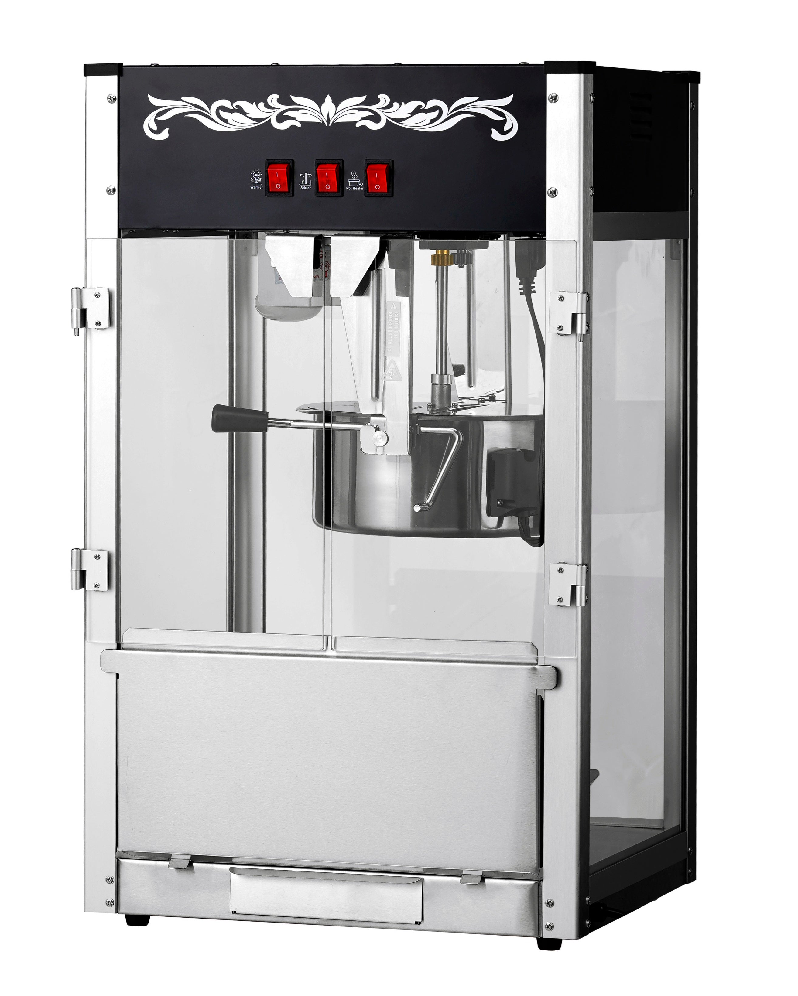 12oz Black Canadian Commercial Popcorn Machine 
