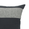 Coal Stripe Cushion Cover – Black & Grey Wide Stripe, 100% Cotton, Knife Edge Construction, Hidden Zipper, Hand-Made in Canada