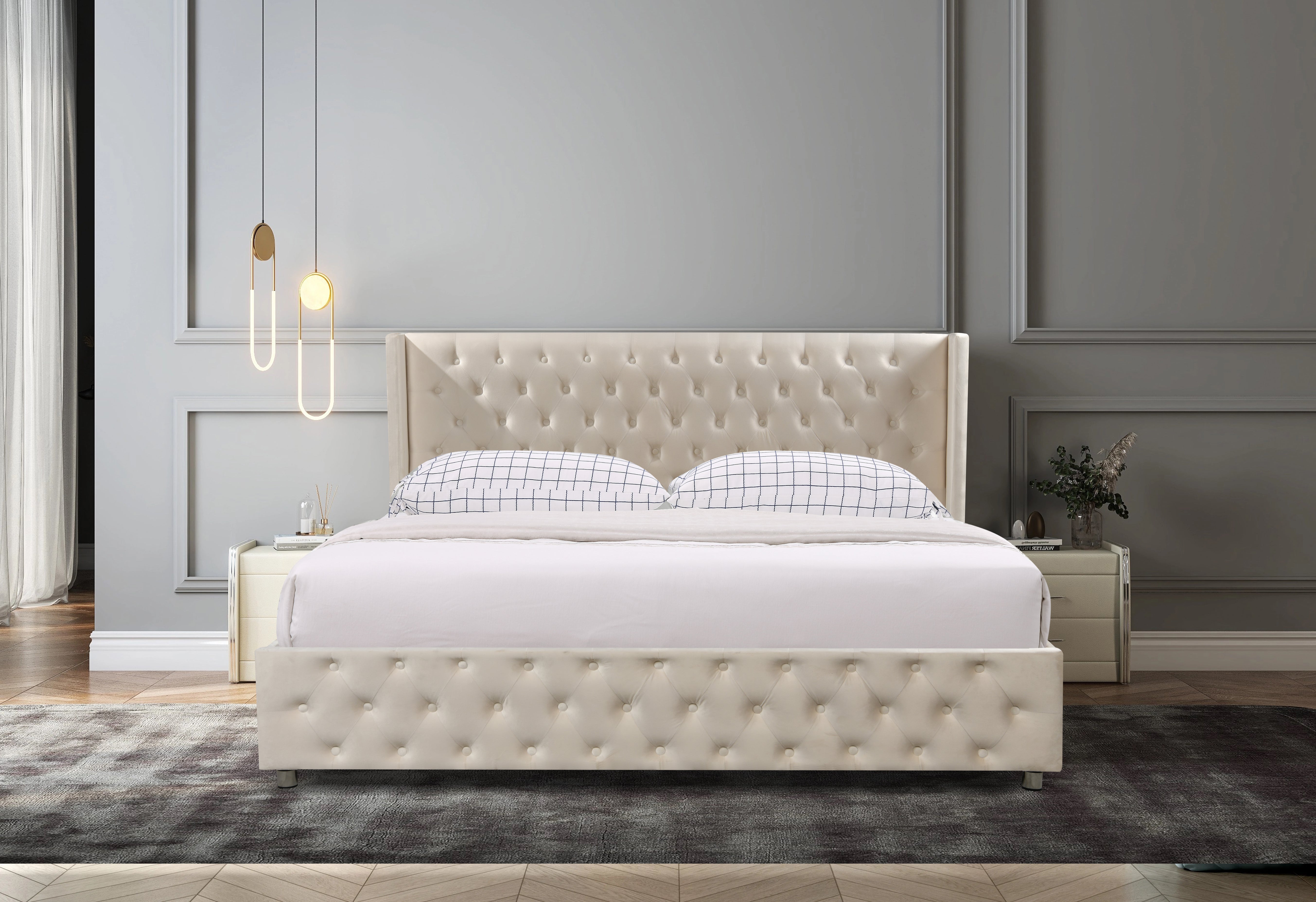 Adam Hydraulic Lift Up Storage Platform Queen Bed 