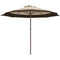 Outsunny Patio Market Umbrella: 9x9ft Outdoor Table Parasol with Tilt Crank Canopy, Deep Brown
