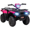 Aosom Kids ATV: 12V, 4 Wheeler Quad, Battery Powered, Music, LED Lights, Treaded Tires, 3-5 Years, Pink