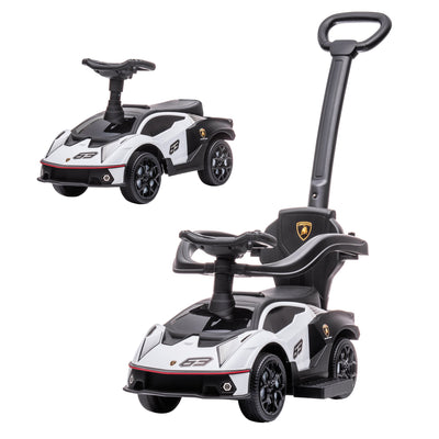 Aosom Essenza SCV12 Toddler's Delight: Licensed 2-in-1 Ride-On Push Car with Horn, Engine Sound, Steering Wheel 